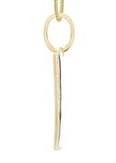 10K Yellow Gold Dog Tag Diamond Pendant & Franco Chain | 1.47 Carats