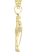 10K Yellow Gold Cross Pendant & Cuban Chain | 0.49 Carats