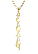 Ladies Serif Text Name Plate Necklace | Appx. 5.8 Grams