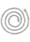 White Iced Out Women Diamond Miami Cuban Link 10K/14K Gold ( 5MM-8.5MM )