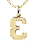 10K Yellow Gold | #3 Diamond Pendant & Cuban Chain | 0.48 Carats
