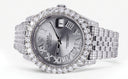 Diamond Iced Out Rolex Datejust 41 | 25 Carats Of Diamonds | Custom Silver Roman Diamond Dial | Jubilee Band
