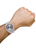 Diamond Iced Out Rolex Datejust 41 | 25 Carats Of Diamonds | Custom Silver Roman Diamond Dial | Jubilee Band