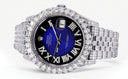 Diamond Iced Out Rolex Datejust 41 | 25 Carats Of Diamonds | Custom Blue Roman Diamond Dial | Jubilee Band
