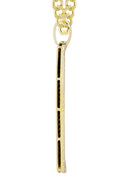 14K Yellow Gold Dog Tag Pendant & Cuban Chain | 6.52 Carats