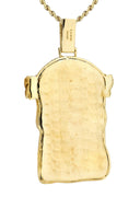 14 Yellow Gold Jesus Head Diamond Pendant &  Rope Chain | 0.42 Carats