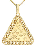 14 Yellow Gold Money Sign Diamond Pendant & Franco Chain | 2.4 Carats