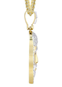 14K Yellow Gold Jesus Head Pendant & Franco Chain | 1.16 Carats