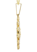 10K Yellow Gold Versace Diamond Pendant & Cuban Chain | 1.39 Carats