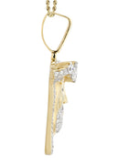 14K Yellow Gold Jesus Head Diamond Pendant & Rope Chain | 5.85 Carats