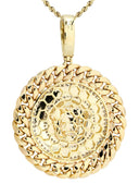 10K Yellow Gold Versace Diamond Pendant & Rope Chain | 1.36 Carats