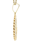 10K Yellow Gold Versace Diamond Pendant & Rope Chain | 1.36 Carats