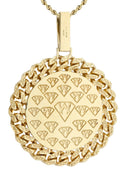 14 Yellow Gold Versace Diamond Pendant & Rope Chain | 1.44 Carats