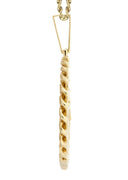 14 Yellow Gold Versace Diamond Pendant & Rope Chain | 1.44 Carats
