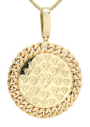 14 Yellow Gold Jesus Head Diamond Pendant &  Franco Chain | 1.59 Carats
