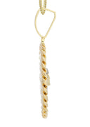 14 Yellow Gold Jesus Head Diamond Pendant &  Franco Chain | 1.59 Carats