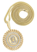 14 Yellow Gold Jesus Head Diamond Pendant &  Franco Chain | 1.59 Carats