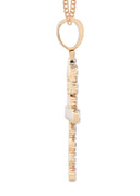 14K Rose Gold Ankh Diamond Pendant & Cuban Chain | 2.85 Carats