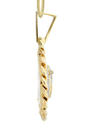 14 Yellow Gold Hamsa Diamond Pendant &  Franco Chain | 0.7 Carats