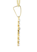 14K Yellow Gold Cross Diamond Pendant & Cuban Chain | 1.49 Carats
