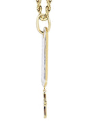 10K Yellow Gold Dog Tag Pendant & Rope Chain | 1.06 Carats