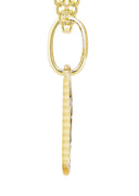 10K Yellow Gold Dog Tag Pendant & Cuban Chain | 0.47 Carats