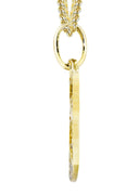 10K Yellow Gold Dog Tag Pendant & Franco Chain | 0.69 Carats