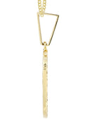 10K Yellow Gold Marijuana Leaf Diamond Pendant & Cuban Chain | 0.62 Carats