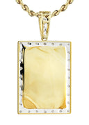10K Yellow Gold Ace of Spades Pendant & Rope Chain | 0.55 Carats