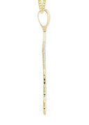 10K Yellow Gold Key Diamond Pendant & Cuban Chain | 1.17 Carats