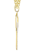 10K Yellow Gold Key Pendant & Cuban Chain | 0.45 Carats
