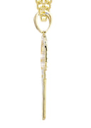 10K Yellow Gold Key Pendant & Cuban Chain | 0.55 Carats