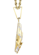 10K Yellow Gold Praying Hands Pendant & Rope Chain | 0.36 Carats