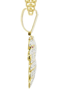 10K Yellow Gold Horse Pendant & Cuban Chain | 1.07 Carats