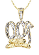 10K Yellow Gold 100 Diamond Pendant & Cuban Chain | 1.14 Carats