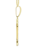 10K Yellow Gold 100 Diamond Pendant & Cuban Chain | 1.14 Carats