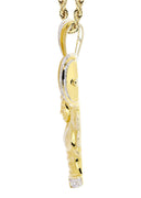 10K Yellow Gold Muscle Man Pendant & Rope Chain | 0.85 Carats
