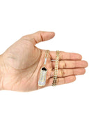 10K Yellow Gold Sneaker Diamond Pendant & Cuban Chain | 1.16 Carats
