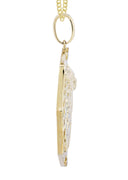 10K Yellow Gold Hawk Pendant Diamond Pendant & Cuban Chain | 0.58 Carats
