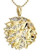 10K Yellow Gold Head Chief Diamond Pendant & Rope Chain | 0.39 Carats