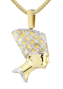 10K Yellow Gold Pharaoh Pendant & Franco Chain | 0.7 Carats