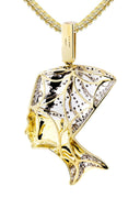 10K Yellow Gold Pharaoh Pendant & Franco Chain | 0.7 Carats