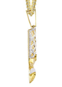 10K Yellow Gold Pharaoh Pendant & Franco Chain | 0.7 Carats