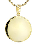 14K Yellow Gold Round Pendant & Rope Chain | 2.1 Carats