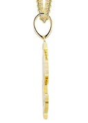 10K Yellow Gold Money Sign Pendant & Franco Chain | 0.59 Carats
