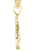 10K Yellow Gold Cross Pendant & Cuban Chain | 1.05 Carats