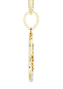 14K Yellow Gold Money Sign Diamond Pendant & Cuban Chain | 0.5 Carats