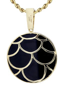 14K Yellow Gold Pharaoh Pendant & Rope Chain | 0.42 Carats
