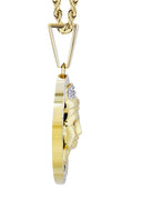 14K Yellow Gold Pharaoh Pendant & Rope Chain | 0.42 Carats