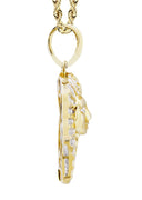 10K Yellow Gold Pharaoh Pendant & Rope Chain | 0.25 Carats